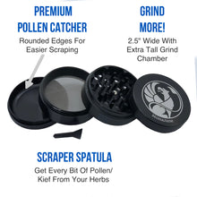 MonaJane Crusher - Aluminum Alloy Herb Grinder with Pollen Catcher & Diamond-Cut Teeth