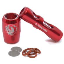 MonaJane CloudMaker - Glass & Aircraft-Grade Aluminum Steamroller Pipe (RED)