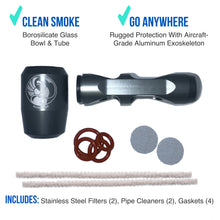 MonaJane CloudMaker [ELITE] - Glass & Aircraft-Grade Aluminum Steamroller Pipe (SPACE GREY)